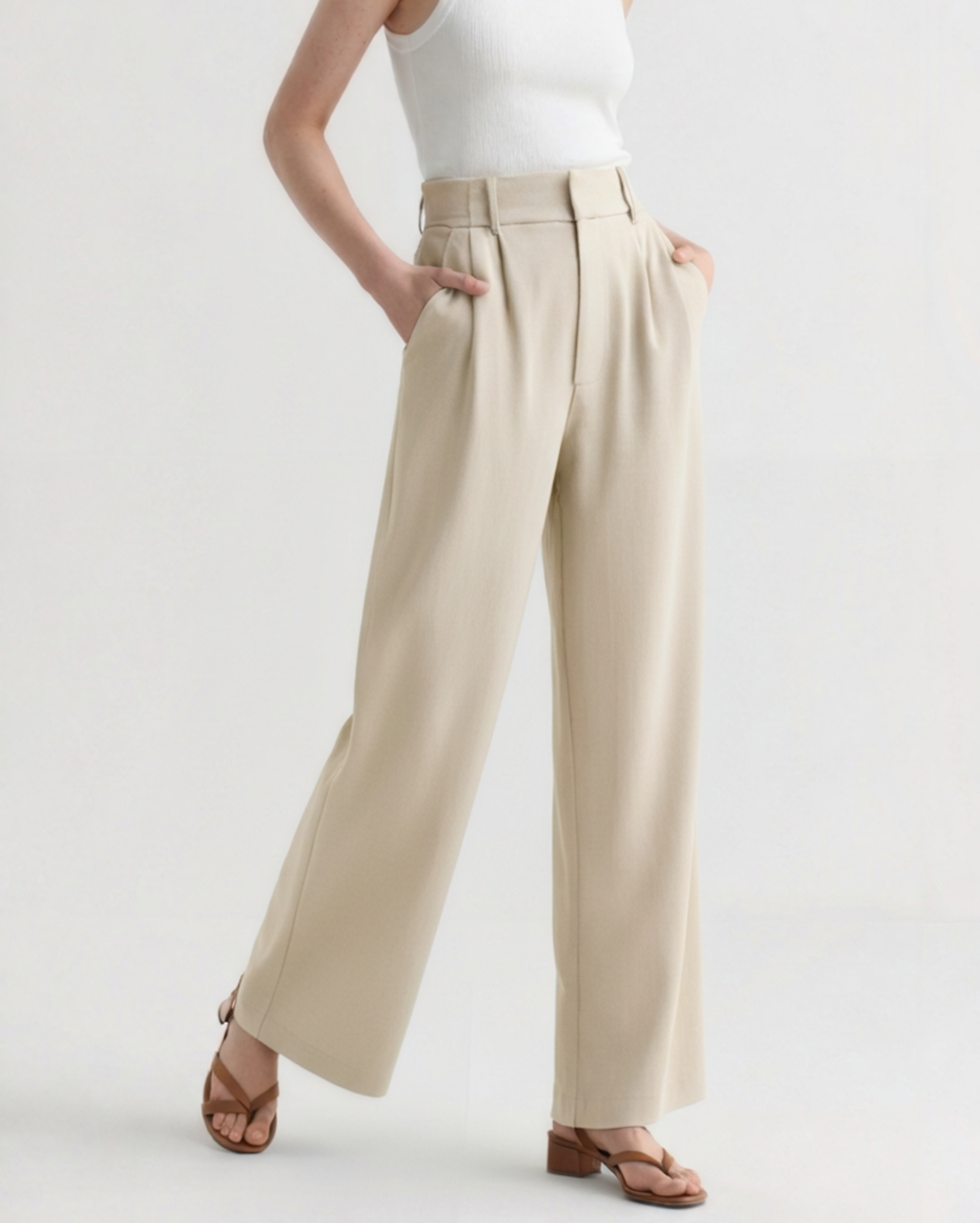 Serena Wide-Leg Trousers - Brooksfor