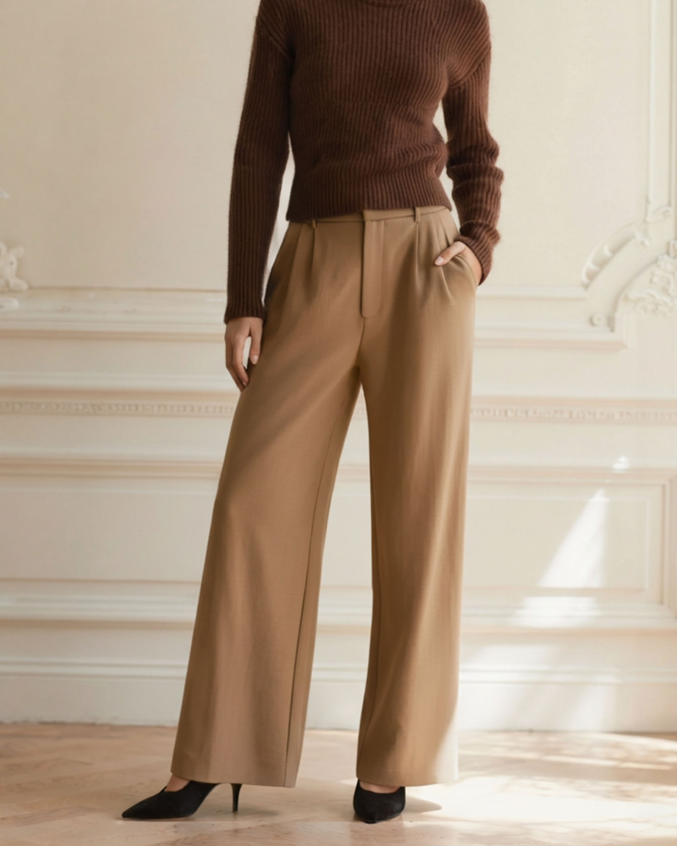 Serena Wide-Leg Trousers - Brooksfor