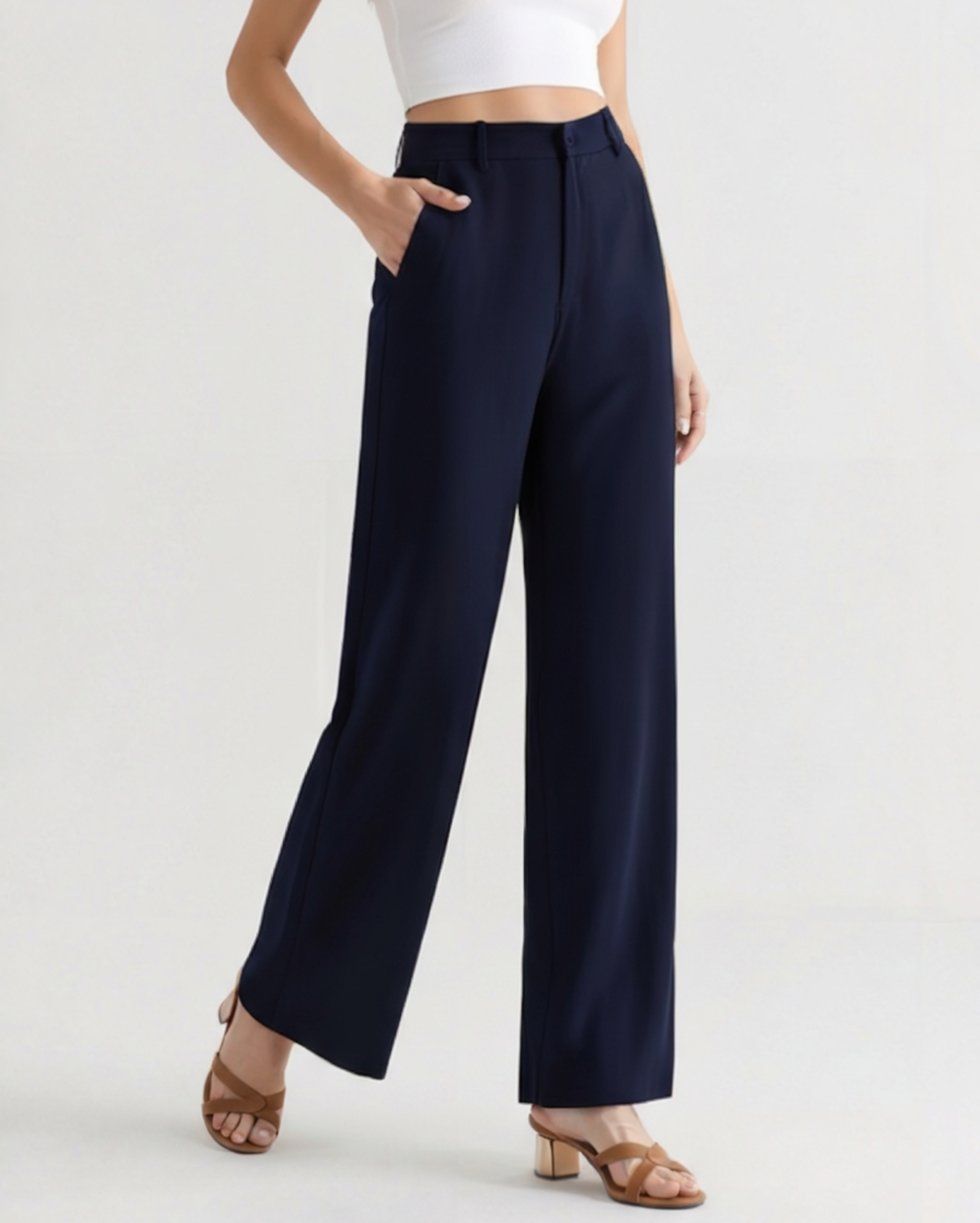 Serena Wide-Leg Trousers - Brooksfor