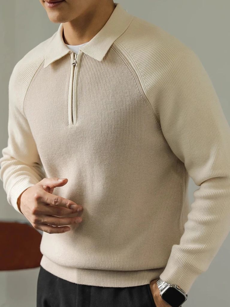 Raglan Quarter Zip Sweater - Brooksfor