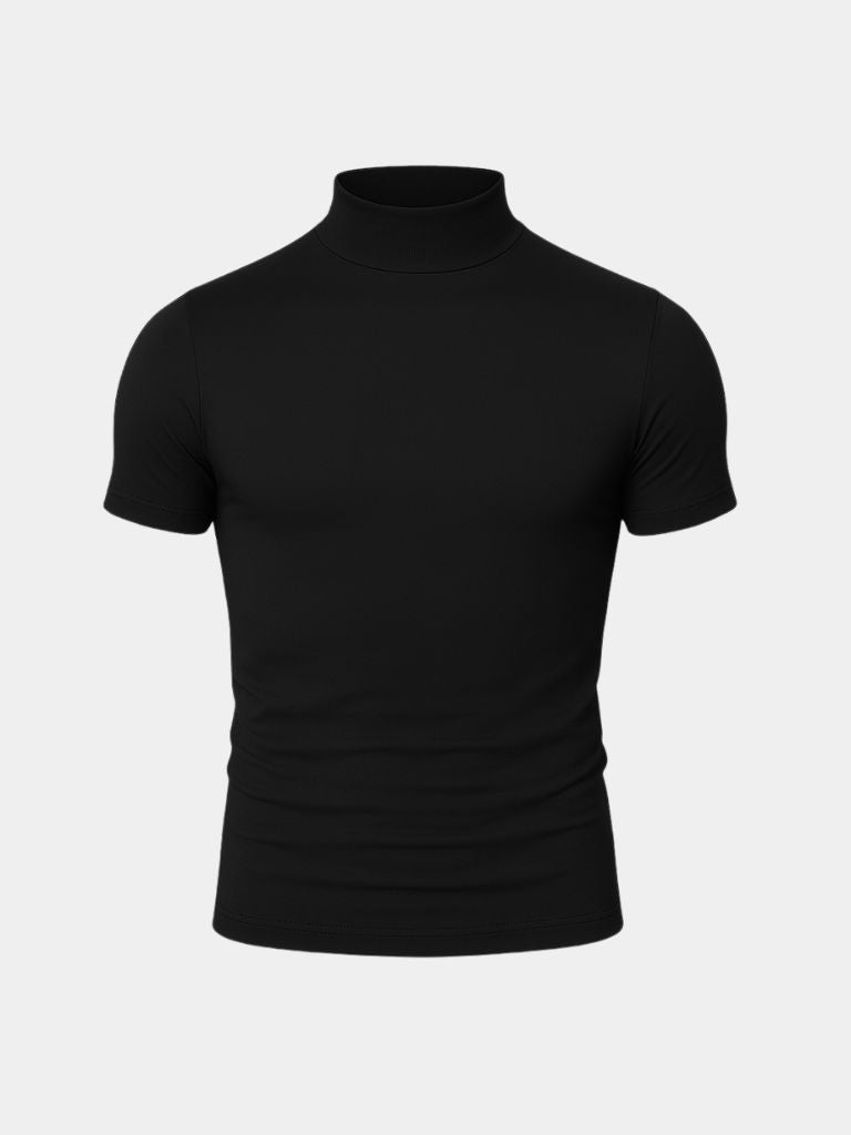 Solid Casual Turtle Neck T-Shirt - Brooksfor