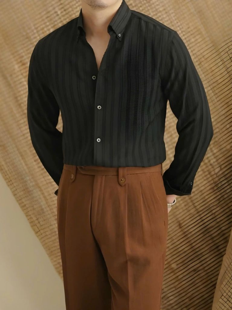 Striped Button Down Seersucker Shirt - Brooksfor