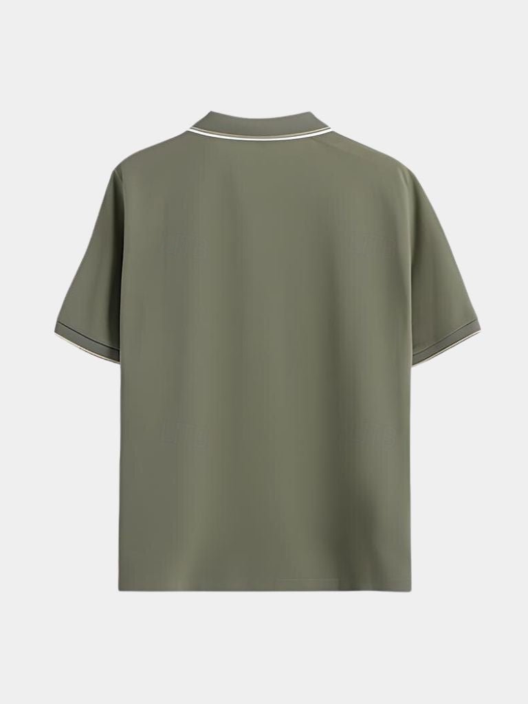 Timeless Black V-Neck Polo - Brooksfor