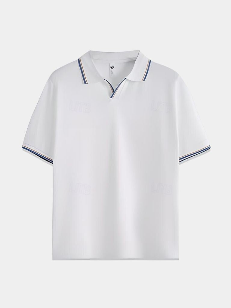 Timeless Black V-Neck Polo - Brooksfor