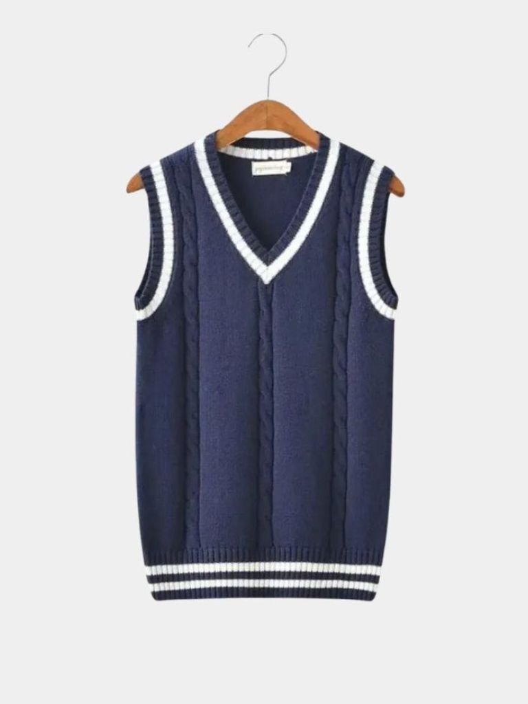 V Neck Elegant Knit Vest - Brooksfor