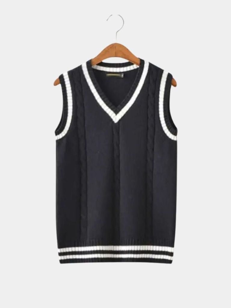 V Neck Elegant Knit Vest - Brooksfor