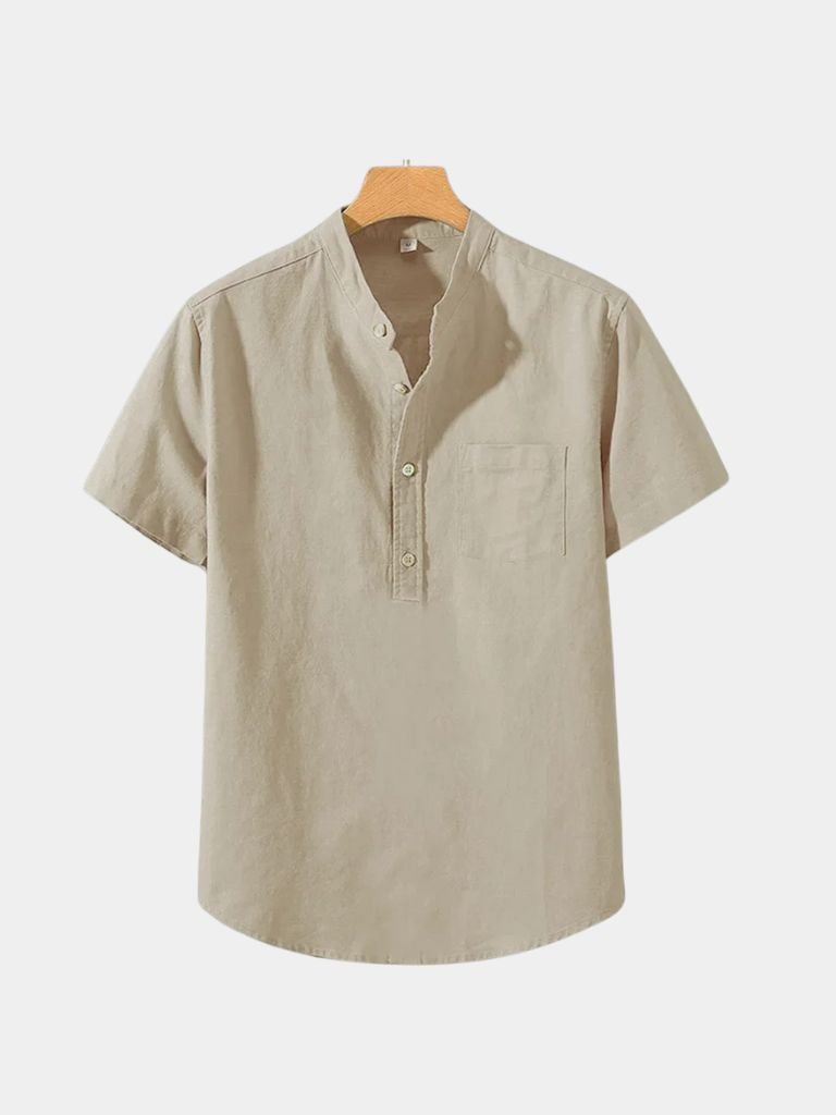 White Wellspring Linen T-Shirt - Brooksfor